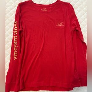 Vineyard Vines women’s Bright Red Long Sleeve Tee